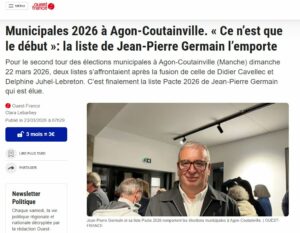 pacte 2026 Jean Pierre Germain élu à agon-coutainville